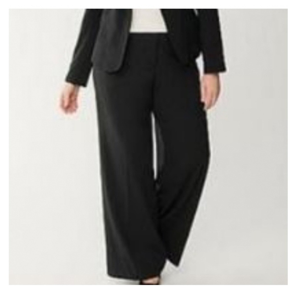 Houston Classic Trouser Black High Rise Relaxed Leg Career Pants Womens 20L NEW